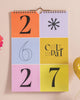 academic calendar with a bold and colorful design