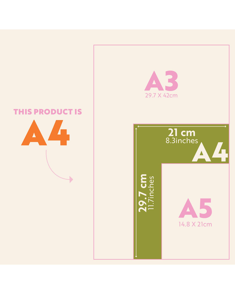 academic calendar with a bold and colorful design