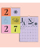 academic calendar with a bold and colorful design