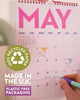 spiral bound mid-year calendar with a bold and colorful design