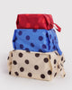 3d zip set in three polka dot patterns