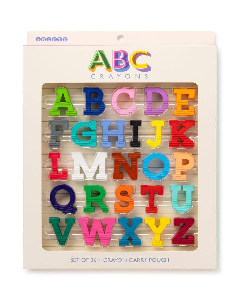 abc crayons set, crayons shaped like letters of the alphabet