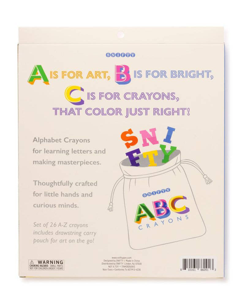abc crayons set, crayons shaped like letters of the alphabet
