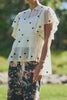 Accent Ruffle Polka Dot Blouse