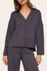 airessentials cardigan in dark slate color from spanx
