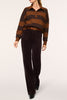 airessentials rugby shirt in two tone brown stripes from spanx