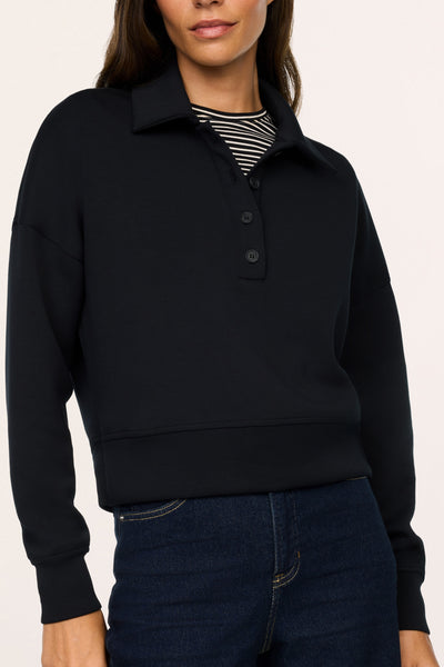 airessentials rugby shirt in very black from spanx