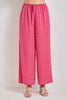 comfortable pull-on pants in fuchsia and pink gingham