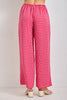 comfortable pull-on pants in fuchsia and pink gingham