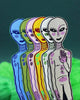 genuine leather bookmarks in the shape of an alien