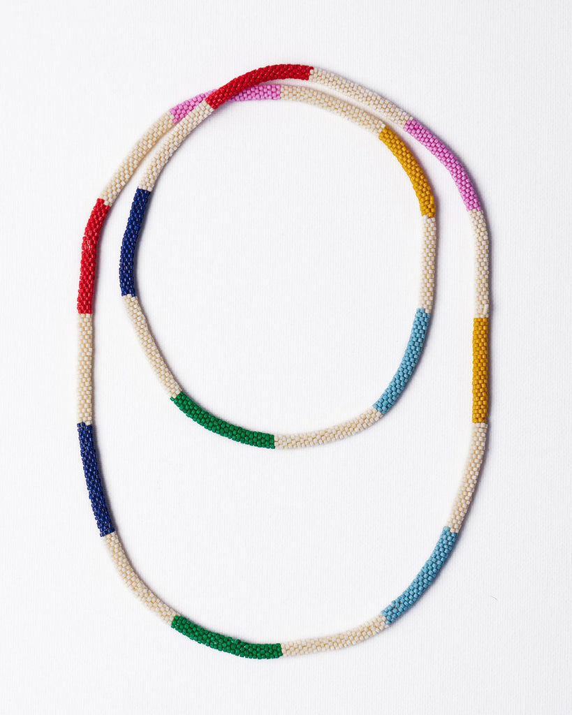Allie Long Seed Bead Necklace  in multicolor