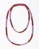 Allie Long Seed Bead Necklace  in rust and lavender