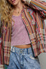 boho striped jacket with special floral patchwork details throughout