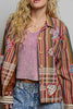 boho striped jacket with special floral patchwork details throughout