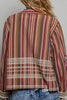 boho striped jacket with special floral patchwork details throughout