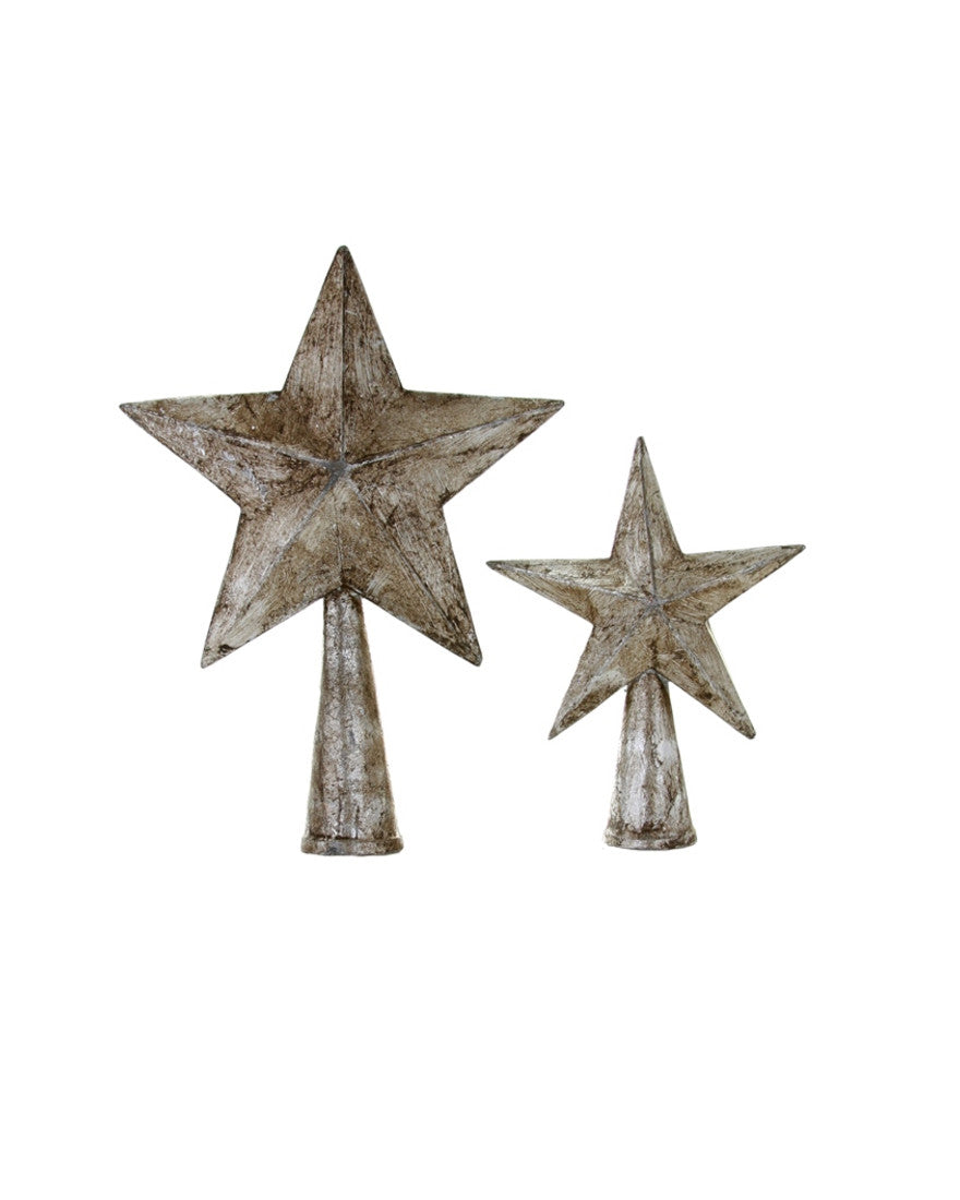 Small Antique Silver Five Point Star Tree Topper | Holiday | Personify ...