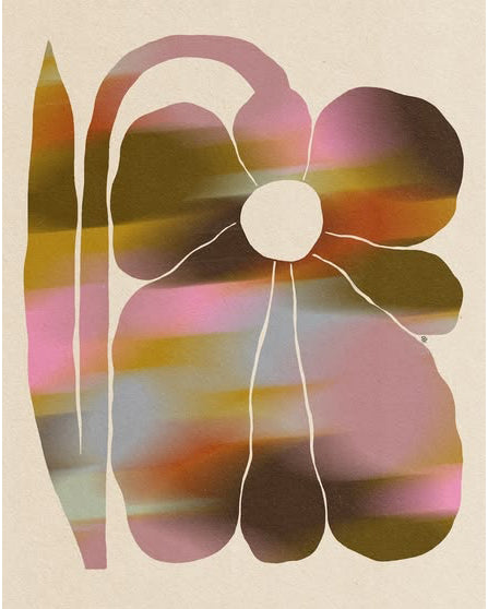 illustrated art print blur bloom