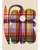 illustrated art print plaid bloom