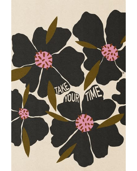 illustrated art print take your time
