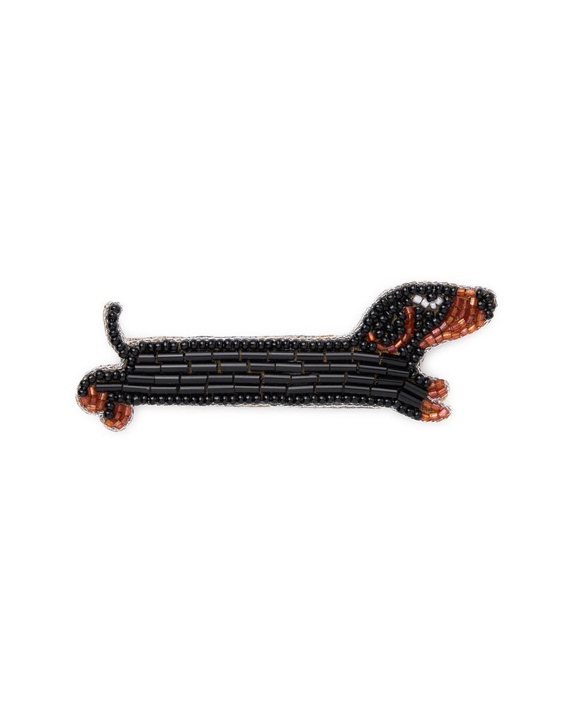 avery beaded brooch pin dachshund