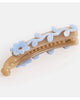 banana clip in sky blue and taupe