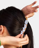 banana clip in sky blue and taupe