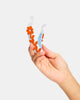 banana clip in sky blue and poppy red 