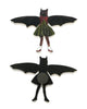 Whimsical Wooden Magnet bat girl