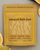 mineral bath soak, palm valley gold