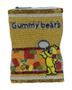 beaded coin pouch in the shape of a bag of gummy bears