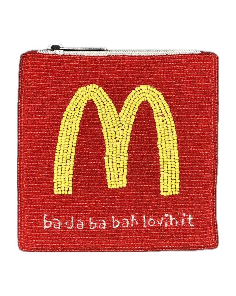beaded coin pouch with the mcdonalds golden arches
