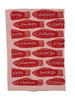 beaded towel with red swedish fish 