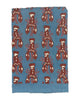beaded towel with a red lobster design