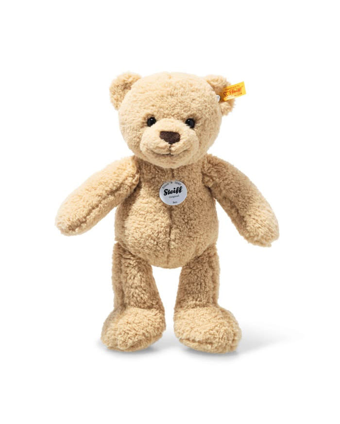 plush teddy bear in khaki from steiff
