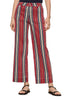 berry stripe cropped wide leg jeans with front patch pockets