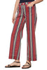 berry stripe cropped wide leg jeans with front patch pockets