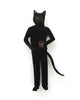 Whimsical Wooden Magnet black cat