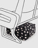 small cloud carry-on bag in black and cream polka dot from baggu