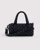 Black & Sky Blue Micro Dot Small Duffle Bag from baggu