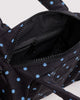 Black & Sky Blue Micro Dot Small Duffle Bag from baggu