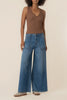 extra wide leg jeans in a versatile dark denim wash