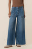 extra wide leg jeans in a versatile dark denim wash