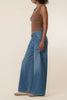 extra wide leg jeans in a versatile dark denim wash