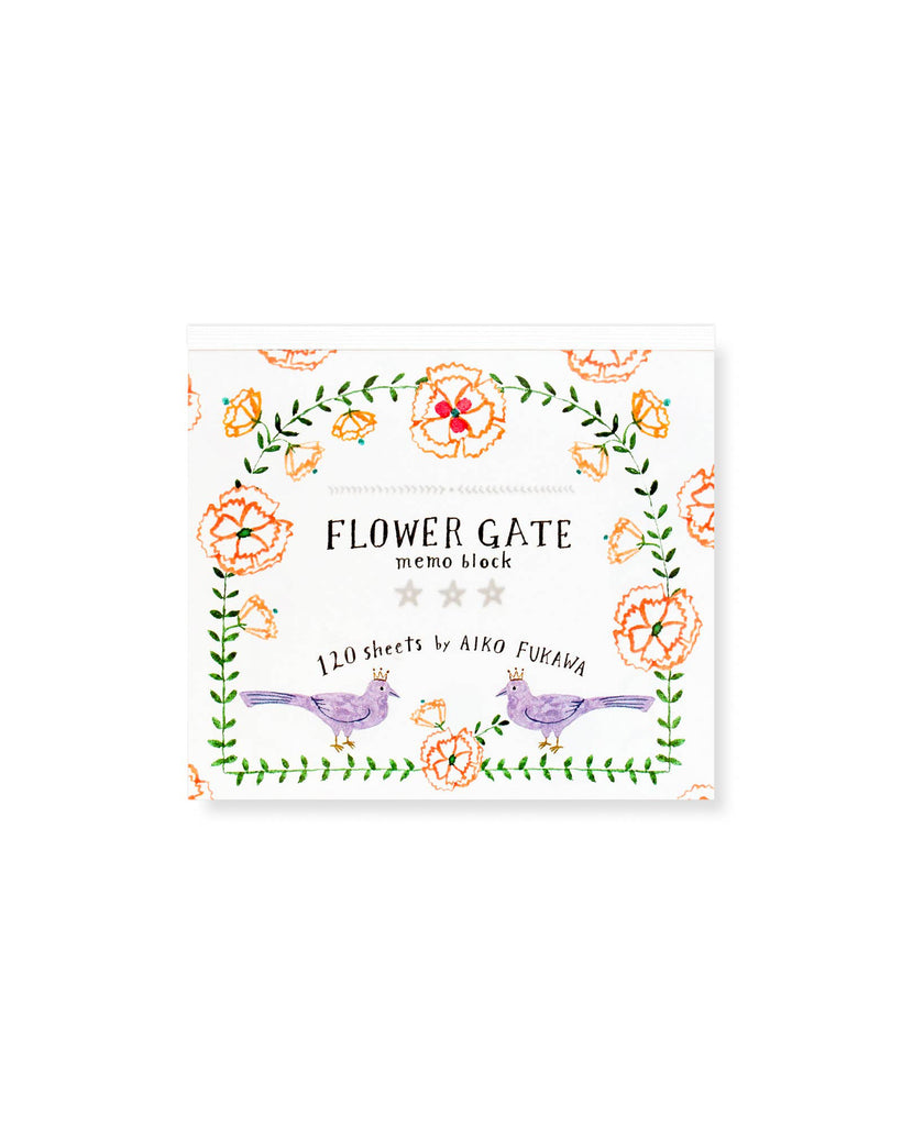 Block Memo Pad, flower gate