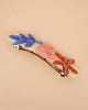 french barrette with striking flowers made from cellulose acetate
