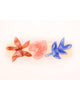 french barrette with striking flowers made from cellulose acetate