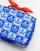 Blue Plaid Floral Hanging Toiletry Bag