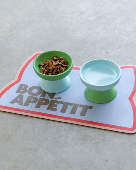 cute absorbent mat for a pet's water bowl