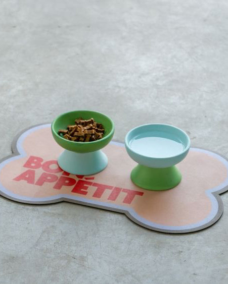 cute absorbent mat for a pet's water bowl