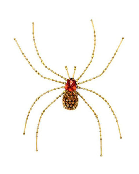Gold & Red Spider Pin